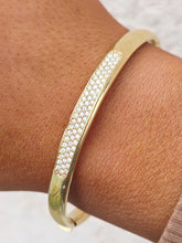 Load image into Gallery viewer, Diamond Gold Bangle - 14K Yellow Gold