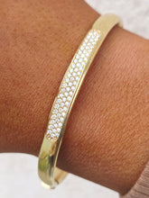 Load image into Gallery viewer, Diamond Gold Bangle - 14K Yellow Gold