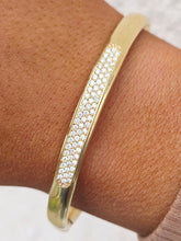 Load image into Gallery viewer, Diamond Gold Bangle - 14K Yellow Gold