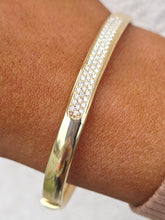 Load image into Gallery viewer, Diamond Gold Bangle - 14K Yellow Gold