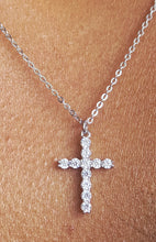 Load image into Gallery viewer, Everyday CZ Cross Necklace