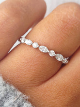 Load image into Gallery viewer, 14K GOLD &amp; MARQUISE DIAMOND RING - 14K White Gold