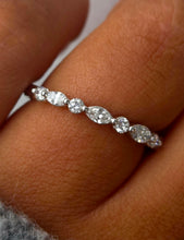 Load image into Gallery viewer, 14K GOLD &amp; MARQUISE DIAMOND RING - 14K White Gold