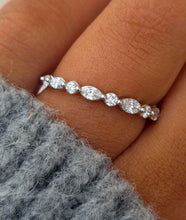Load image into Gallery viewer, 14K GOLD &amp; MARQUISE DIAMOND RING - 14K White Gold
