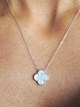 Load image into Gallery viewer, White Mother Of Pearl Clover Necklace - Sterling Silver