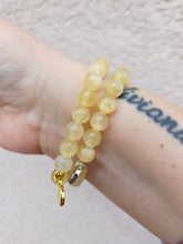 Load image into Gallery viewer, Crystal AB "Erin" on Yellow Gypsum Beaded Bracelet - Stash