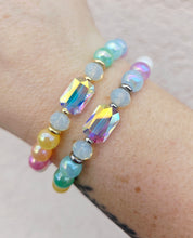 Load image into Gallery viewer, Crystal AB "Adrian" on Rainbow Selenite Beaded Bracelet - Stash