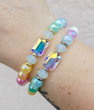Load image into Gallery viewer, Crystal AB "Adrian" on Rainbow Selenite Beaded Bracelet - Stash
