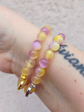Load image into Gallery viewer, Crystal AB "Bella" on Pink/Yellow Selenite Beaded Bracelet - Stash