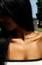 Load image into Gallery viewer, Diamond Filigree Cross Necklace - 14k Yellow Gold