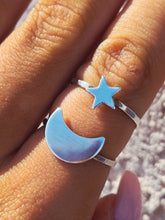Load image into Gallery viewer, Constellation Moon &amp; Star Ring - Lotus *Discontinued*
