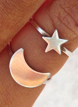 Load image into Gallery viewer, Constellation Moon &amp; Star Ring - Lotus *Discontinued*