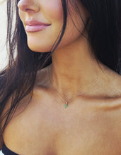 Load image into Gallery viewer, Emerald Cross Pendant &amp; Necklace - 14K Gold