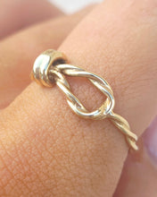 Load image into Gallery viewer, Knot Rope Ring - 14K Yellow Gold