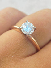 Load image into Gallery viewer, 14K Rose Gold Solitaire Round Engagement Ring