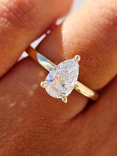 Load image into Gallery viewer, 0.72 Carat Pear Shaped Diamond Engagement Ring - 14K Yellow Gold