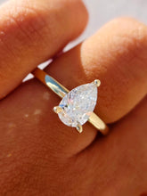 Load image into Gallery viewer, 0.72 Carat Pear Shaped Diamond Engagement Ring - 14K Yellow Gold