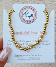 Load image into Gallery viewer, Thankful For You Champagne Agate Bracelet - TJazelle Affirmations Collection
