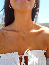 Load image into Gallery viewer, 1 Carat Diamond Cross Pendant &amp; Chain Necklace - 14K Yellow Gold