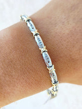 Load image into Gallery viewer, 10K Diamond Tennis X Bracelet - Estate
