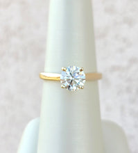 Load image into Gallery viewer, 1.25 Carat Round GIA Diamond Engagement Ring - 14K Yellow Gold