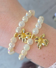 Load image into Gallery viewer, Flower Blossom on Yellow Mystic Agate Beaded Bracelet - Elena Michele