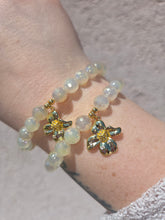 Load image into Gallery viewer, Flower Blossom on Yellow Mystic Agate Beaded Bracelet - Elena Michele