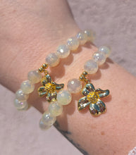 Load image into Gallery viewer, Flower Blossom on Yellow Mystic Agate Beaded Bracelet - Elena Michele