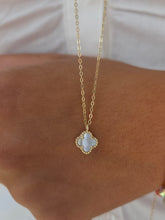 Load image into Gallery viewer, Mini White Mother Of Pearl Clover Necklace