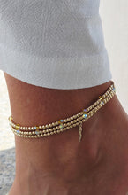 Load image into Gallery viewer, "Mini Italian Horn or Cornicello" Beaded Anklet - Our Whole Heart