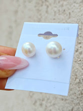 Load image into Gallery viewer, Pearl Stud Earrings - Sterling Silver