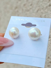 Load image into Gallery viewer, Pearl Stud Earrings - Sterling Silver