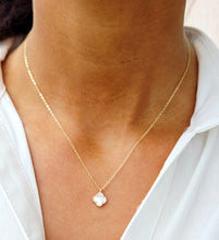 Load image into Gallery viewer, Mini Pink Mother of Pearl Clover Necklace - Sterling Silver
