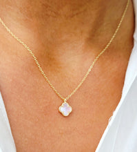 Load image into Gallery viewer, Mini Pink Mother of Pearl Clover Necklace - Sterling Silver