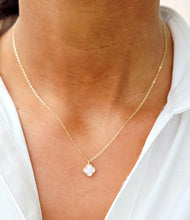 Load image into Gallery viewer, Mini Pink Mother of Pearl Clover Necklace - Sterling Silver
