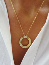 Load image into Gallery viewer, Moissanite Diamond Circle Necklace &amp; Cable Chain