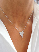 Load image into Gallery viewer, Pave Crystal Heart Necklace - Sterling Silver