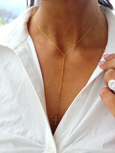 Load image into Gallery viewer, Beaded Chain with Hanging Cross Necklace