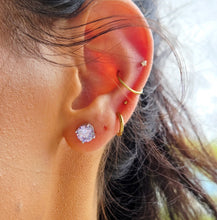 Load image into Gallery viewer, Lavender CZ Stud Earrings - Sterling Silver
