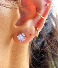 Load image into Gallery viewer, Lavender CZ Stud Earrings - Sterling Silver