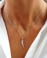Load image into Gallery viewer, Diamond Angel Wing Pendant &amp; Chain - 14K White Gold
