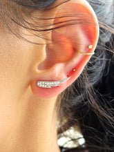 Load image into Gallery viewer, Diamond Angel Wing Stud Earrings - 14K White Gold