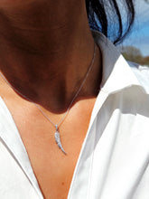 Load image into Gallery viewer, Diamond Angel Wing Pendant &amp; Chain - 14K White Gold