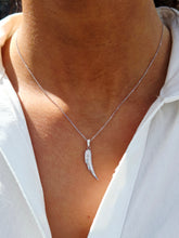 Load image into Gallery viewer, Diamond Angel Wing Pendant &amp; Chain - 14K White Gold