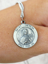 Load image into Gallery viewer, Saint Theresa Medium Necklace - Sterling Silver