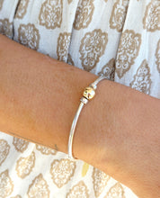 Load image into Gallery viewer, Soft Cape Cod Bracelet - Sterling Silver with Gold Center