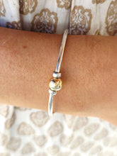 Load image into Gallery viewer, Soft Cape Cod Bracelet - Sterling Silver with Gold Center