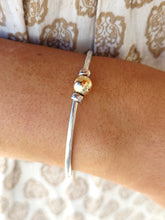 Load image into Gallery viewer, Soft Cape Cod Bracelet - Sterling Silver with Gold Center