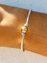Load image into Gallery viewer, Soft Cape Cod Bracelet - Sterling Silver with Gold Center
