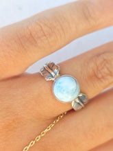 Load image into Gallery viewer, Feather &amp; Larimar Ring - Sterling Silver
